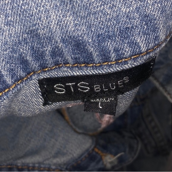 M/L STS Blue Lady Gang Distressed Denim Jacket - Picture 3 of 4